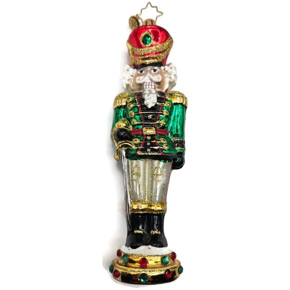 Christopher Radko Attention Tall Nutcracker Soldier Christmas Tree Ornament - Picture 8 of 14